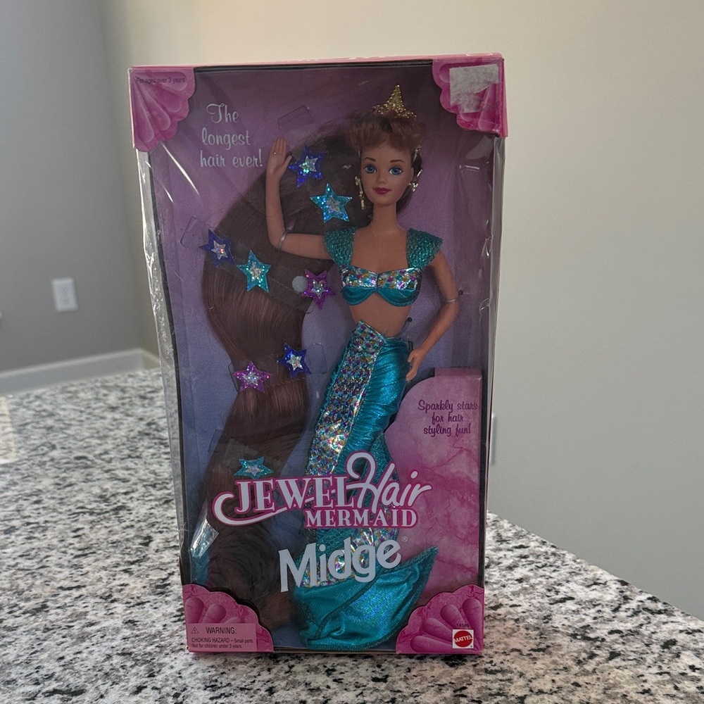 1995 Barbie Jewel Hair Mermaid Midge Mattel #14589